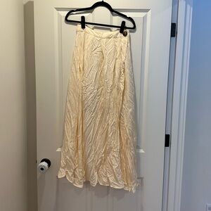 Who What Wear Maxi Wrap Skirt, Butter Cream, Size 4